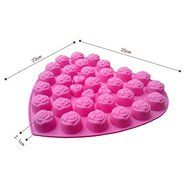 GUO -Roses modeling Chocolate mold Silica gel Mold 5 pieces