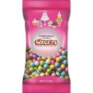 Sweetworks Celebrations Candy Sixlets Bag, 14 oz, Shimmer Silver N4