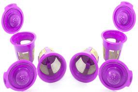 EZ-Fil 2.0 - 4 Refillable and Reusable Gold Mesh K-Cups Coffee Filters Replacement for Keurig 2.0 - K200, K300... N4