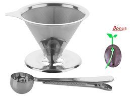 Supreme Stainless Steel Pour Over Coffee Dripper|Reusable Coffee Filter & Single Cup Coffee Maker|Camping Coffee... N2