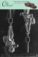 Cybrtrayd X001 Chorus Girl Lolly Chocolate Candy Mold with Copyrighted Molding Instructions