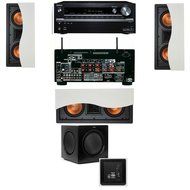 Klipsch R-5502-W II In-Wall Speaker 3.1 SW-310 Onkyo TX-NR838 7.2