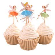 BETOP&reg; Set of 24 Pieces Cute Ballet Dancer Girls Fairy Peri Dessert Muffin Cupcake Toppers for Picnic Wedding... N15