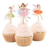 BETOP&reg; Set of 24 Pieces Cute Ballet Dancer Girls Fairy Peri Dessert Muffin Cupcake Toppers for Picnic Wedding... N16
