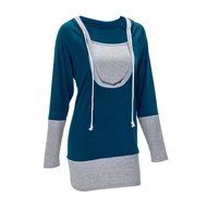 Women&#039;s Blouse,Laimeng Cotton blend Fashion Women Loose Pullover T Shirt Long Sleeve Blouse (M, Purple) N13