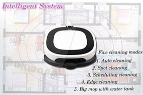 PAKWANG Wet and Dry Robot Vacuum Cleaner D5501 big mop with water tank, 2 suction nozzle and 3 models suction... N4