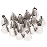 Chic Cuisine 17-piece Cake Decorating Tips Set Incl. 16 DURABLE Professional Quality SEAMLESS Stainless Steel... N3