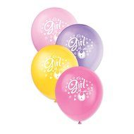 Cardboard Pink Clothesline Girl Baby Shower Cake Bunting Topper N11