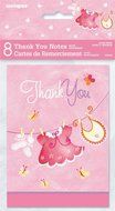 Cardboard Pink Clothesline Girl Baby Shower Cake Bunting Topper N14