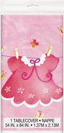 Cardboard Pink Clothesline Girl Baby Shower Cake Bunting Topper N16