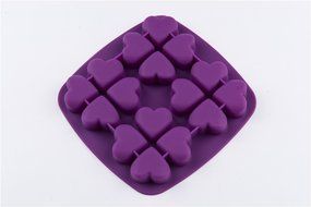 16 Cavity Heart Shape Silicone Handmade DIY Cake Chocolate Jello Mold for Wedding N2
