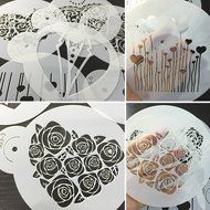 ART Kitchenware 6pcs/set Wedding Cookie Stencil Set (Suits,Dress,Heart,Roses) Fondant Cake Stenciling Sugarcraft... N4
