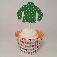 Ugly Sweater Christmas Cupcake Toppers, Set of 12 N3