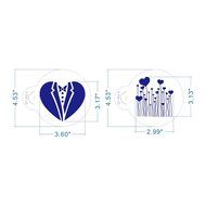 ART Kitchenware 6pcs/set Wedding Cookie Stencil Set (Suits,Dress,Heart,Roses) Fondant Cake Stenciling Sugarcraft... N5