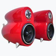 Mistral DT-307S 6 Ohms 30W x 2 Hifi Bookshelf Speakers - Red N3