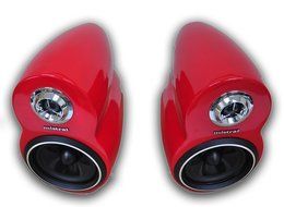 Mistral DT-307S 6 Ohms 30W x 2 Hifi Bookshelf Speakers - Red N4