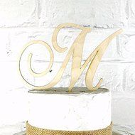 5 Inch Rustic Wedding Cake Topper Monogram Personalized in Any Letter A B C D E F G H I J K L M N O P Q R S T... N6
