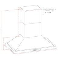 AKDY&reg; 42" Stainless Steel Island Mount Range Hood Touch Screen Display Baffle Filter Ductless Vent N3