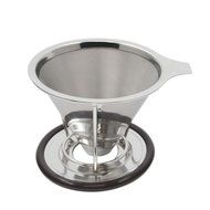 Gthunder Steel Reusable Coffee Dripper-Paperless Pour Over Coffee Filter and Single Cup Coffee Maker (Style B) N8