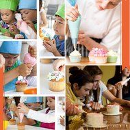 Cake Decoration tips set-the ONLY KIT with FREE Reusable silicone icing bag-x2 coupler-eBook.27 Piece Baking Tools... N4