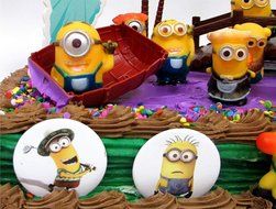 DESPICABLE ME 14 Piece Birthday Cake Topper Set Featuring 10 Random Despicable Me Figures, Includes Themed Decorative... N4