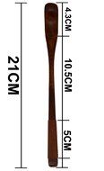8-1/3 Inch High-grade Long Handle Nanmu Wooden Tea Coffee Mixing Measuring Spoon, Set of 2 (4) N20