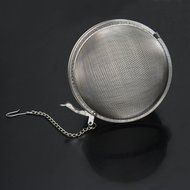 Reusable Stainless Steel Round Ball Locking Spice Tea Strainer Mesh (9CM) N3
