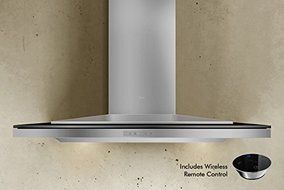 Zephyr ALA-M90BBX 36" ARC: Layers Series Wall Mount Hood with Capacitive Touch Controls Wireless Remote and CleanAir... N4
