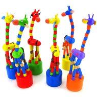 Giraffe Wooden Toy ，BeautyVan Intelligence Toy Dancing Colorful Rocking Giraffe Wooden Toy N2