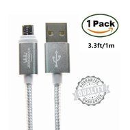 KingCool Micro USB Charge Cable 3 Pack 3.3 ft/1m Durable Braided Nylon V8 High Speed USB Data Transfer Cable Data... N12