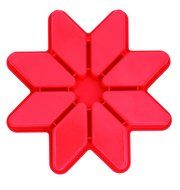 Pavoni FRT158 Platinum Silicone 8 Portions Star Shape Cake Mould, Red