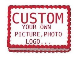 1/2 Sheet Rectangle Cake Toppers Frosting Sheets Edible Image