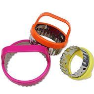 Sher Set Of 3 Stainless Steel Handle Fancy Scalloped Edge Cookie Cutter Set Pastry Cutter N3