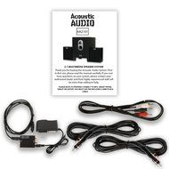 Acoustic Audio AA2101 Home 2.1 Speaker System with Optical Input and 2 Extension Cables for Multimedia N3