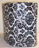 Black &amp; White Vinyl Damask Keurig 2.0 Brewing System Cover N2