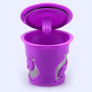 Whosee Purple Reusable K-Cups Coffee Filter Pack 53ml Coffee Powder Filter New N8