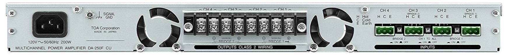 TOA DA-250FH 250W Digital Power Amplifier (70V) N2