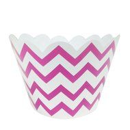 AllyDrew Standard Size Chevron Cupcake Wrappers (Set of 20), Orange N26