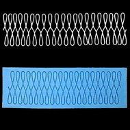 Y&amp;XL&amp;H Lace Fondant Cake Chocolate Resin Clay Candy Silicone Mold, L16.6cmW5.5cmH0.4cm