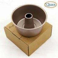 LOHOME Quiche Pan, Set of 12 PCS Bakeware Nonstick Tart/Quiche Pans Cupcakes Torte Souffle Cheesecake Egg Tart... N4
