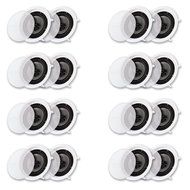 Acoustic Audio CS-IC83 In Ceiling 8&quot; Speaker 8 Pair Pack 3 Way Home Theater 5600 Watt