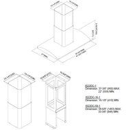 KOBE Range Hoods IS2236SQB-DC22-1 6-Speed 750 CFM Stainless Steel Premium Island Range Hood, 36-Inch