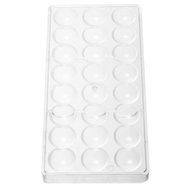Jeteven Semi-Sphere Chocolate Mould PC Polycarbonate Chocolate Mold 24-Piece Tray N4