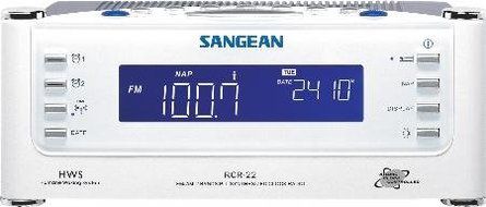 Sangean Clock Radio Aux Blue Backlit Large Illuminated Lcd Screen Separate Adjustable Nap N2