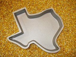 Cast Aluminum Texas Shaped Pan (Select Pan Type Below) (2 Space Cookie or Cake Pan) N2