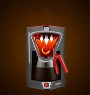 Royal- CM-832 American Style Fully Automatic Drip Coffee Machines 1.5L N6