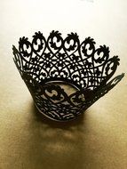 Fonder Mols Set of 120pcs Black Vine Filigree Laser Cut Lace Cupcake Wrapper Wraps Liner Pearlescent Cupcake Muffin... N2