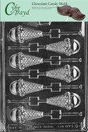 Cybrtrayd K008 Ice Cream Cone Lolly Chocolate Candy Mold with Exclusive Cybrtrayd Copyrighted Chocolate Molding...