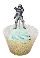 BETOP HOUSE Set of 24 Pieces Star Wars Theme Party Decorative Cupcake Topper for Kids Birthday Party (#1)