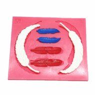 Yunko 6 Feathers Shape Sugarcraft Silicone Cnady Fondant Chocolate Candy Mold Cake Decorating Mold